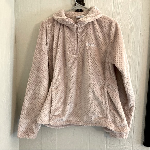 Columbia Jackets & Blazers - NWT Columbia Beech Forest 1/4 Zip Women’s Large Soft Pink Plush